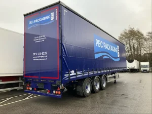 New PEC Packaging branded trailer
