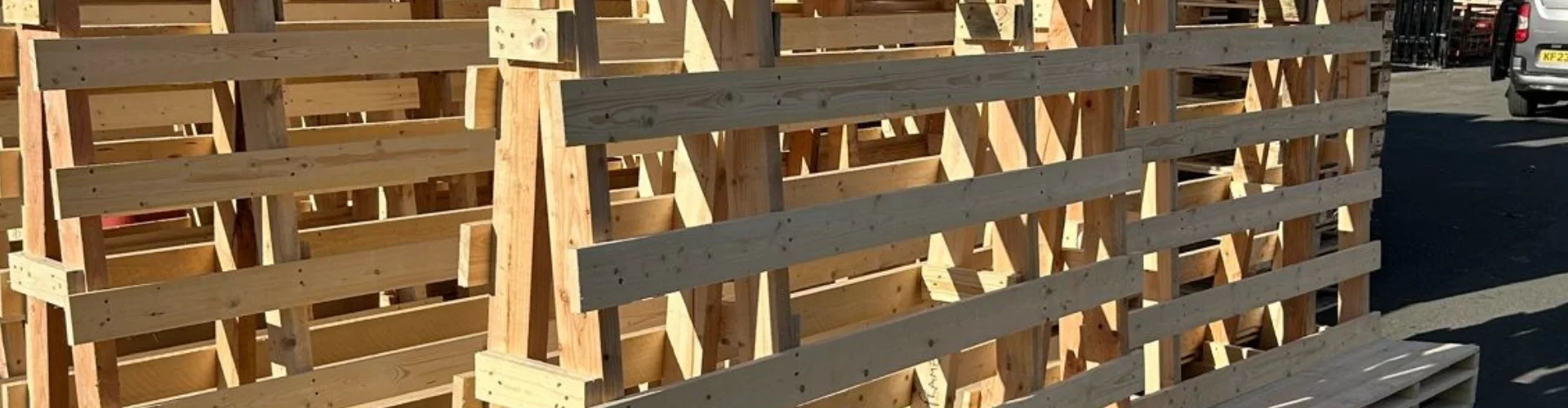 Large Batch of Glass A Frames Prepared for Delivery
