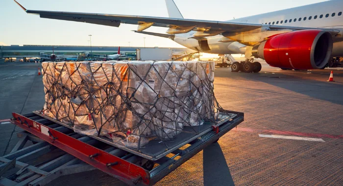crating and shipping services, loading onto plane