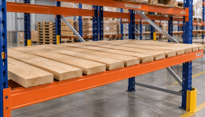 timber for racking in warehouse